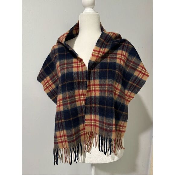 The Scotch House checkers fringe lambswool 100% pure new wool scarf - Picture 1 of 5
